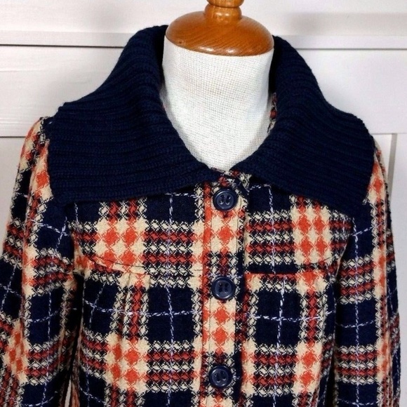 *SOLD* Jack by BB Dakota Knit Plaid Bomber Jacket - Picture 6 of 8